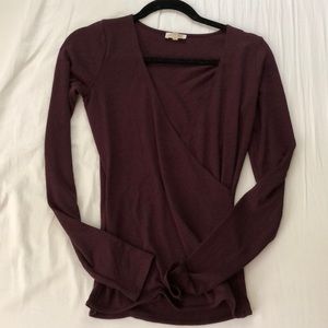 Aritzia Wrap Long Sleeve Shirt